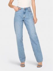 ONLY Jeansy Jaci 15296921 Niebieski Straight Fit. Niebieskie jeansy damskie ONLY, bez wzorów, z bawełny. Za 189.99 zł.