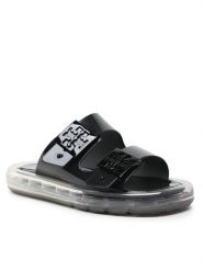 Tory Burch Klapki Buckle Bubble Jelly 149718 Czarny. Czarne klapki damskie Tory Burch, bez wzorów, z tworzywa sztucznego, bez obcasa, bez zapięcia. Za 729.99 zł.
