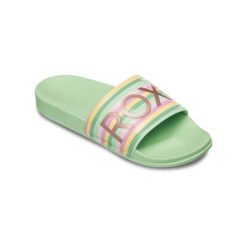 Klapki basenowe damskie Roxy SLIPPY II. Zielone klapki damskie Roxy, bez wzorów, sportowe, bez obcasa, bez zapięcia. Za 99.99 zł.