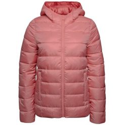 Kurtka turystyczna damska Down Jacket. Czerwone kurtki sportowe damskie Champion, s, bez wzorów, z poliesteru, bez ramiączek, z kapturem, trekkingowe. Za 281.40 zł.