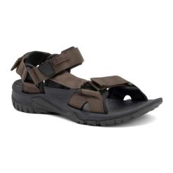 Sandały męskie Jack Wolfskin Lakewood Ride. Brązowe sandały męskie Jack Wolfskin, na lato, bez wzorów, bez zapięcia. Za 249.99 zł.
