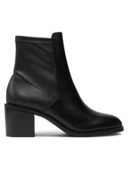 Aldo Botki Ranobrerel 13474572 Czarny. Czarne botki damskie Aldo, bez wzorów, ze skóry, bez obcasa, na słupku, bez zapięcia. Za 599.99 zł.