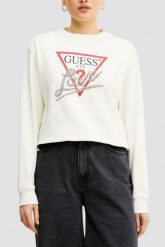 GUESS Biała bluza damska Love, Rozmiar XL. Białe bluzy damskie Guess, s, z aplikacjami, bez ramiączek, bez kaptura. W wyprzedaży za 323.99 zł.