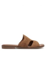Lasocki Klapki WI23-FOXI-57 Beżowy. Brązowe klapki damskie Lasocki, bez wzorów, ze skóry, bez obcasa, bez zapięcia. Za 149.99 zł.