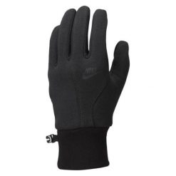 Męskie Polarowe Rękawiczki Termiczne Do Biegania. Czarne rękawiczki męskie Nike, bez wzorów, z polaru. Za 351.99 zł.