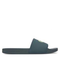 Klapki Calvin Klein Jeans. Zielone klapki męskie Calvin Klein Jeans, bez wzorów, z jeansu, bez zapięcia. Za 139.99 zł.