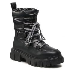 Trzewiki Jenny Fairy. Czarne botki damskie Jenny Fairy, bez wzorów, bez obcasa, na płaskiej podeszwie, bez zapięcia. Za 129.99 zł.