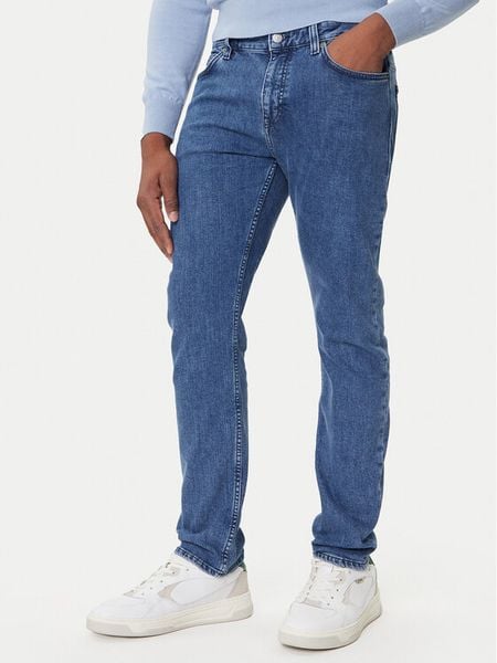 BOSS Jeansy Delaware 50544629 Niebieski Slim Fit. Niebieskie jeansy męskie Boss, z bawełny. Za 299.99 zł.