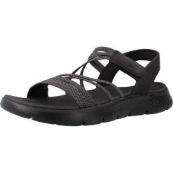 Sandały SKECHERS GO WALK FLEX Czarny. Czarne sandały damskie Skechers, bez wzorów, z syntetyku, bez obcasa, bez zapięcia. Za 204.99 zł.