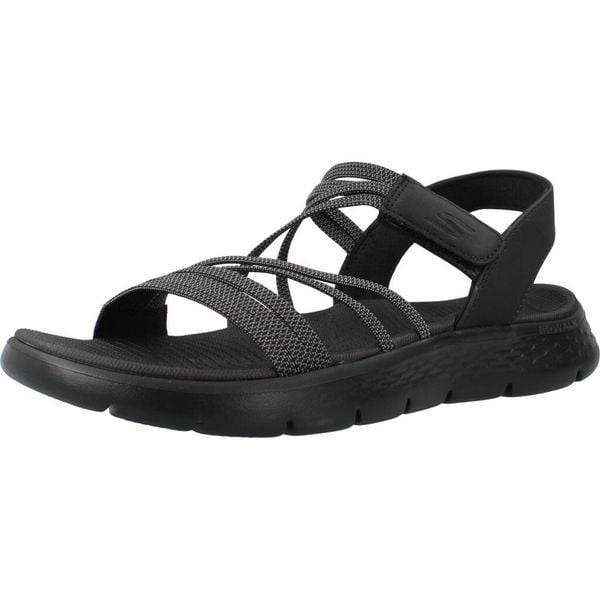 Sandały SKECHERS GO WALK FLEX Czarny. Czarne sandały damskie Skechers, bez wzorów, z syntetyku, bez obcasa, bez zapięcia. Za 221.99 zł.
