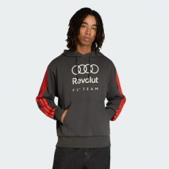 Bluza Z Kapturem Audi Formula One Team Dna French Terry. Czarne bluzy męskie Adidas, bez wzorów, z kapturem, na fitness i siłownię. Za 299.00 zł.