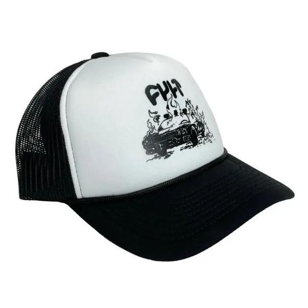 Czapka Trucker Cult Burn It Down. Białe czapki damskie CULT, bez wzorów, z materiału. Za 154.50 zł.