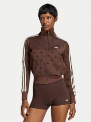 Adidas Bluza Satin Polka Dots Tt Track Top LI2855 Brązowy Regular Fit. Brązowe bluzy damskie Adidas, s, bez wzorów, z syntetyku, bez ramiączek, bez kaptura. Za 328.99 zł.