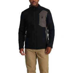 Sweter polarowy męski Spyder Bandit. Czarne swetry męskie Spyder, na zimę, m, bez wzorów, z polaru, sportowe, bez kołnierzyka, bez ramiączek. Za 649.99 zł.