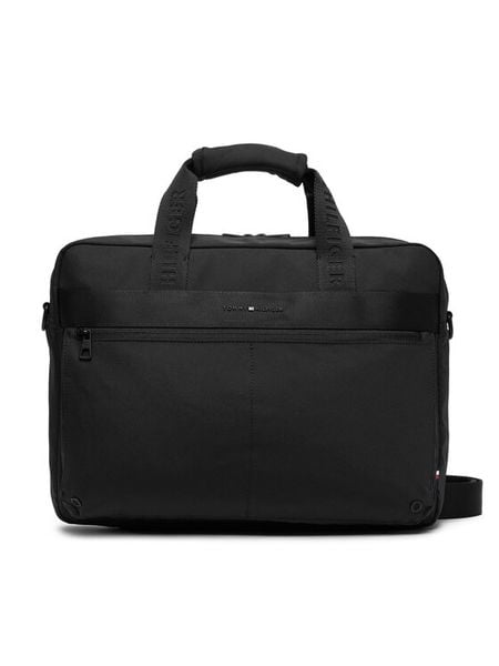 Tommy Hilfiger Torba na laptopa Th Commuter Computer Bag AM0AM13612 Czarny. Czarne torby na laptopa damskie Tommy Hilfiger, bez wzorów, z materiału. Za 279.99 zł.