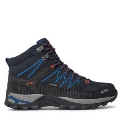 Trekkingi CMP. Niebieskie botki męskie CMP, bez wzorów, sportowe, bez obcasa, bez zapięcia. Za 349.99 zł.