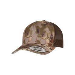 Czapka Flexfit YP Classics Kryptek Retro Trucker. Brązowe czapki damskie FLEXFIT, bez wzorów, retro. Za 145.00 zł.