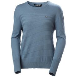 Sweter damski Helly Hansen Quayside. Niebieskie swetry nierozpinane damskie Helly Hansen, bez wzorów, eleganckie, bez kołnierzyka, bez ramiączek. Za 425.50 zł.