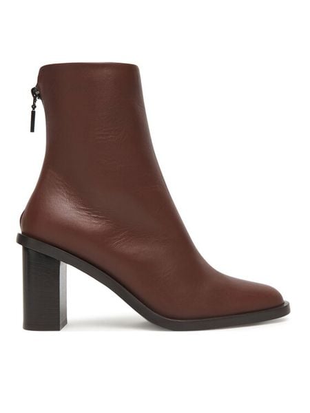 Max Mara Botki Midiboot80 25247960726 Brązowy. Brązowe botki damskie Max Mara, bez wzorów, ze skóry, bez obcasa, na słupku, bez zapięcia. Za 4,059.00 zł.
