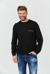 ARMANI EXCHANGE Czarny sweter Jumpers. Czarne swetry męskie Armani Exchange, l, bez wzorów, bez kołnierzyka, bez ramiączek. W wyprzedaży za 356.99 zł.