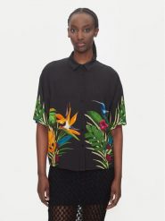 Desigual Koszula Artemisa 25SWCW39 Czarny Regular Fit. Czarne koszule damskie Desigual, m, bez wzorów, z wiskozy, bez kołnierzyka, bez ramiączek. Za 209.99 zł.