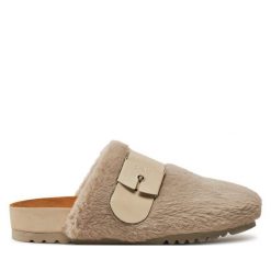 Klapki Scholl. Brązowe klapki damskie Scholl, bez wzorów, bez obcasa, bez zapięcia. Za 319.99 zł.