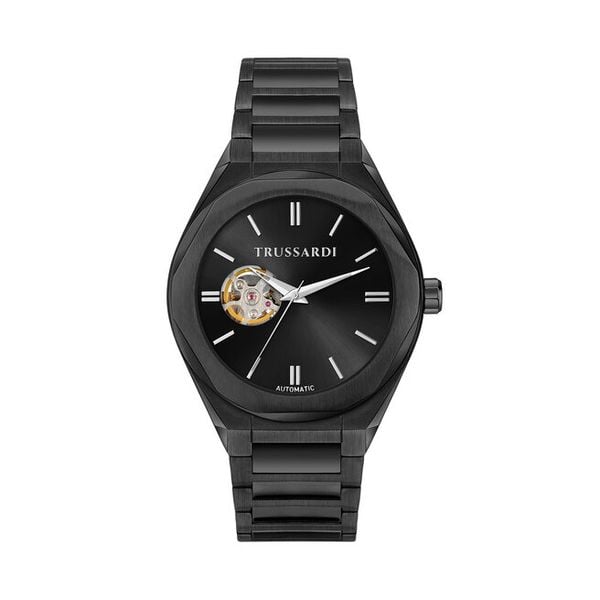 Zegarek Trussardi. Czarne zegarki męskie TRUSSARDI, bez wzorów. Za 1,099.00 zł.