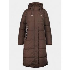 Kurtka Damska Luhta Heinis. Brązowe kurtki sportowe damskie Luhta, bez wzorów, z puchu, bez ramiączek, bez kaptura, trekkingowe. Za 1,199.00 zł.