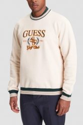 GUESS Beżowa bluza męska 4G, Rozmiar M. Brązowe bluzy męskie Guess, m, z aplikacjami, bez ramiączek, bez kaptura. W wyprzedaży za 285.99 zł.