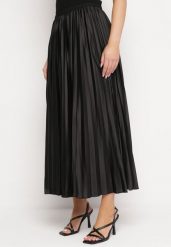 Czarna Spódnica Plisowana z Gumką w Pasie Orielin. Czarne spódnice damskie Born2be, s, bez wzorów, z koronki, eleganckie, maxi, koszulowe. Za 89.99 zł.
