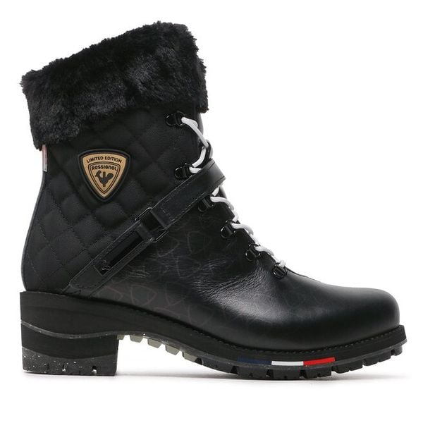 Trzewiki Rossignol. Czarne botki damskie Rossignol, bez wzorów, bez obcasa, na płaskiej podeszwie, bez zapięcia. Za 2,839.00 zł.