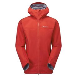 Kurtka wodoodporna Montane Phase. Czerwone kurtki męskie Montane, m, bez wzorów, z gore-texu, bez kaptura. Za 1,121.99 zł.