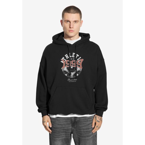 Bluza sportowa męska Prosto Athletic z kapturem. Czarne bluzy sportowe męskie Prosto., m, bez wzorów, z kapturem. Za 349.99 zł.