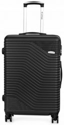 Walizka podróżna na kółkach Sapphire ST-140 DUO - duża ABS. Czarne walizki damskie SAPPHIRE, bez wzorów, z gumy, duże. Za 154.80 zł.