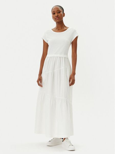 BOSS Sukienka codzienna C_Enesi_2 50536742 Biały Regular Fit. Białe sukienki damskie Boss, na co dzień, s, bez wzorów, z bawełny, bez kołnierzyka, bez ramiączek, proste. Za 549.99 zł.