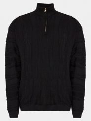 Redefined Rebel Sweter Santino 222072 Czarny Regular Fit. Czarne swetry męskie Redefined Rebel, m, bez wzorów, z bawełny, bez kołnierzyka, bez ramiączek. Za 149.99 zł.