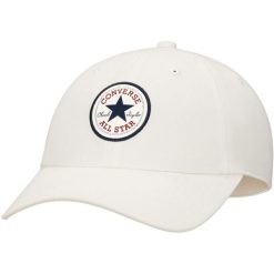 Czapka Converse All Star Patch Baseball Hat, Dla obu płci. Białe czapki damskie Converse, bez wzorów, z poliesteru, retro. Za 190.00 zł.