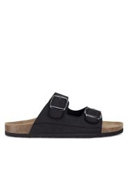 Lanetti Klapki 7410990001 Czarny. Czarne klapki męskie Lanetti, bez wzorów, z syntetyku, bez zapięcia. Za 79.99 zł.