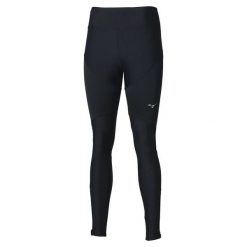 Damskie legginsy termiczne Mizuno Charge Breath. Czarne legginsy damskie Mizuno, bez wzorów, z materiału. Za 348.00 zł.