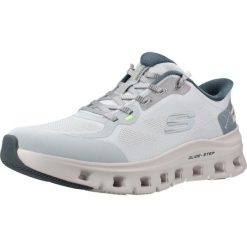 Buty SKECHERS GLIDE STEP PRO PURE MOTION Niebieski. Niebieskie obuwie trekkingowe damskie Skechers, z tkaniny, bez zapięcia. Za 449.99 zł.