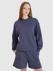 4F Bluza dresowa nierozpinana bez kaptura uniseks - szara L. Szare bluzy damskie 4F, l, bez wzorów, z bawełny, klasyczne, bez ramiączek, bez kaptura. W wyprzedaży za 69.99 zł.