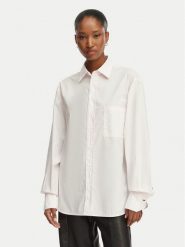 BOSS Koszula Saturday 50543800 Różowy jasny Oversize. Czerwone koszule damskie Boss, bez wzorów, z bawełny, bez kołnierzyka, bez ramiączek. Za 799.99 zł.