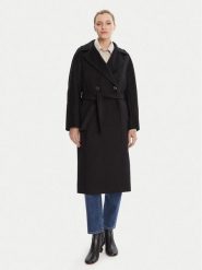 Weekend Max Mara Płaszcz wełniany Resina 2525016031 Czarny Regular Fit. Czarne płaszcze damskie Weekend Max Mara, na zimę, bez wzorów, z wełny, bez kołnierzyka, bez kaptura. Za 3,299.00 zł.