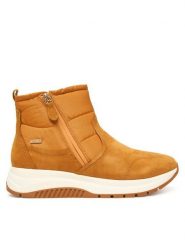 Caprice Botki 9-26400-45 Pomarańczowy. Brązowe botki damskie Caprice, bez wzorów, z materiału, bez obcasa, na płaskiej podeszwie, bez zapięcia. Za 489.99 zł.