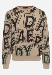 Ciemnobeżowa Bluza z Polarem i Bawełną Zakończona Ściągaczami Yolaria. Brązowe bluzy męskie Born2be, l, bez wzorów, z bawełny, klasyczne, bez ramiączek, bez kaptura. Za 59.99 zł.