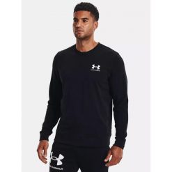 Bluza fitness męska UNDER ARMOUR Rival Terry Crew. Białe bluzy męskie Under Armour, m, bez wzorów, casualowe, bez ramiączek, bez kaptura. Za 160.99 zł.