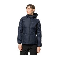 Kurtka Ocieplana Damska Bergland INS. Niebieskie kurtki sportowe damskie Jack Wolfskin, m, bez wzorów, z materiału, bez ramiączek, z kapturem, trekkingowe. Za 613.99 zł.