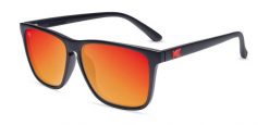 Okulary przeciwsłoneczne dla dorosłych - kategoria 3 z polaryzacją - Black / Red. Czarne okulary przeciwsłoneczne damskie KNOCKAROUND, prostokątne. Za 149.60 zł.