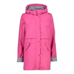 Kurtka przeciwdeszczowa damska z kapturem CMP. Czerwone kurtki sportowe damskie CMP, bez wzorów, z puchu, bez ramiączek, z kapturem, trekkingowe. Za 306.50 zł.