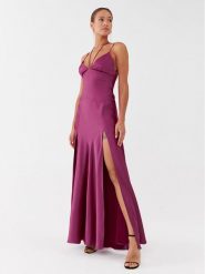Pinko Sukienka wieczorowa Fissione Abito 101622 Z345 Fioletowy Regular Fit. Fioletowe sukienki damskie Pinko, bez wzorów, z syntetyku, wizytowe, bez kołnierzyka, bez ramiączek. Za 1,399.00 zł.